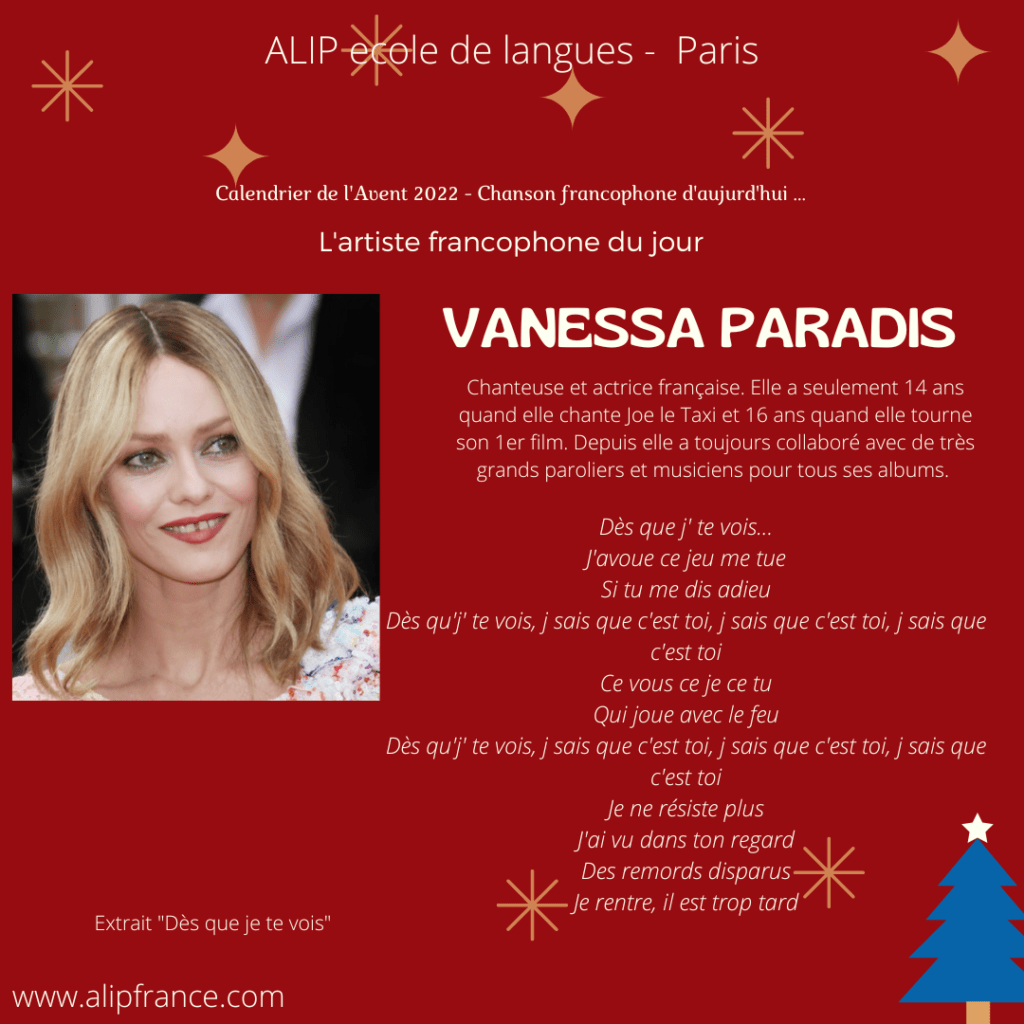 chanson francophone Vanessa Paradis