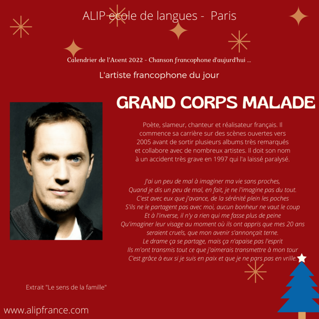 chanson francophone Grand Corps Malade