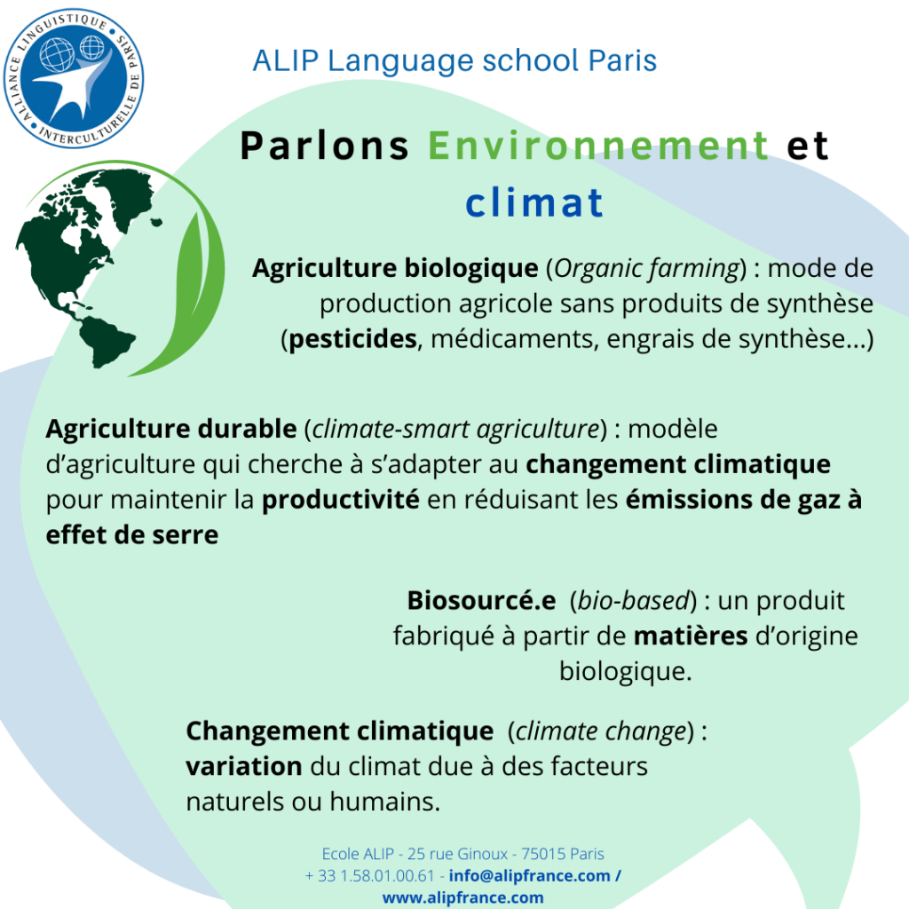 langue française et environnement