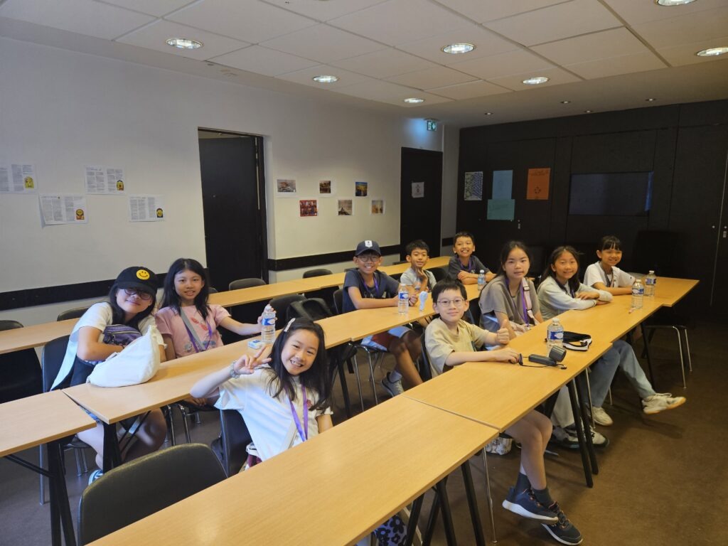 international children in school trip in Paris