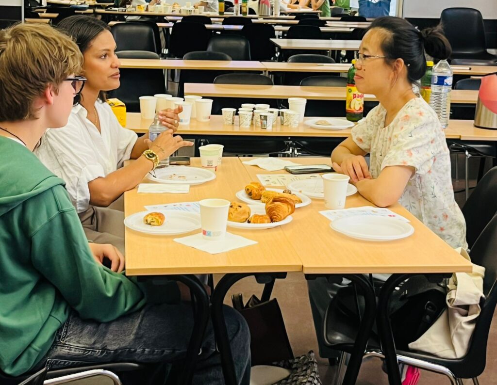 international students in class